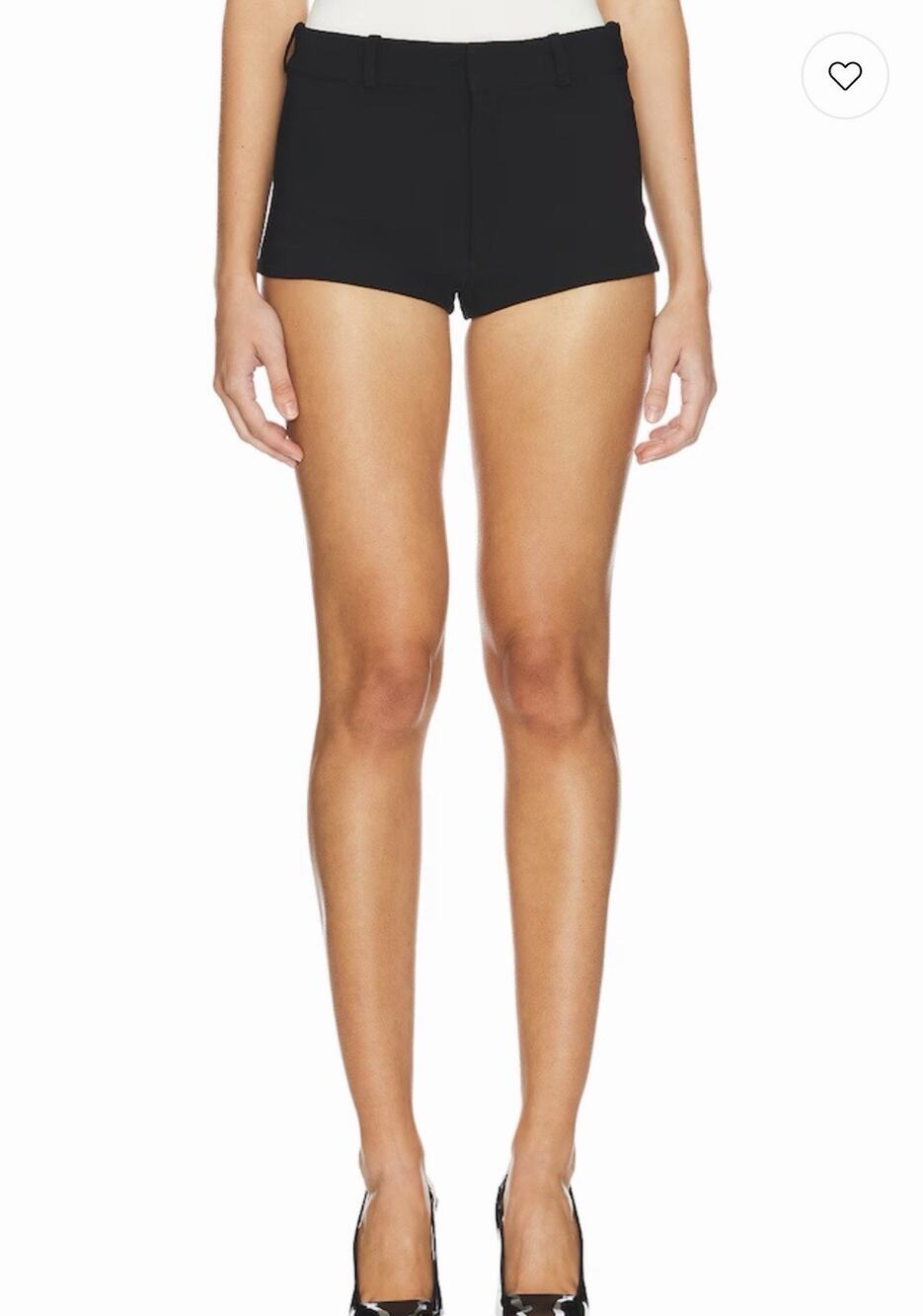 Amanda Uprichard Caresse Shorts Black High Rise Dress Shorts XS